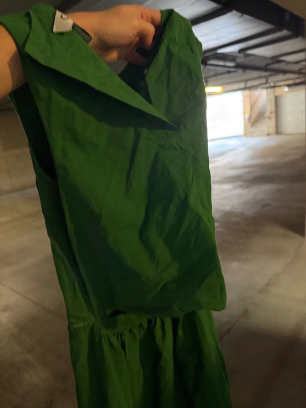 COS Bright Green Women's Maxi Dress with back cutout - Picture 2 of 4
